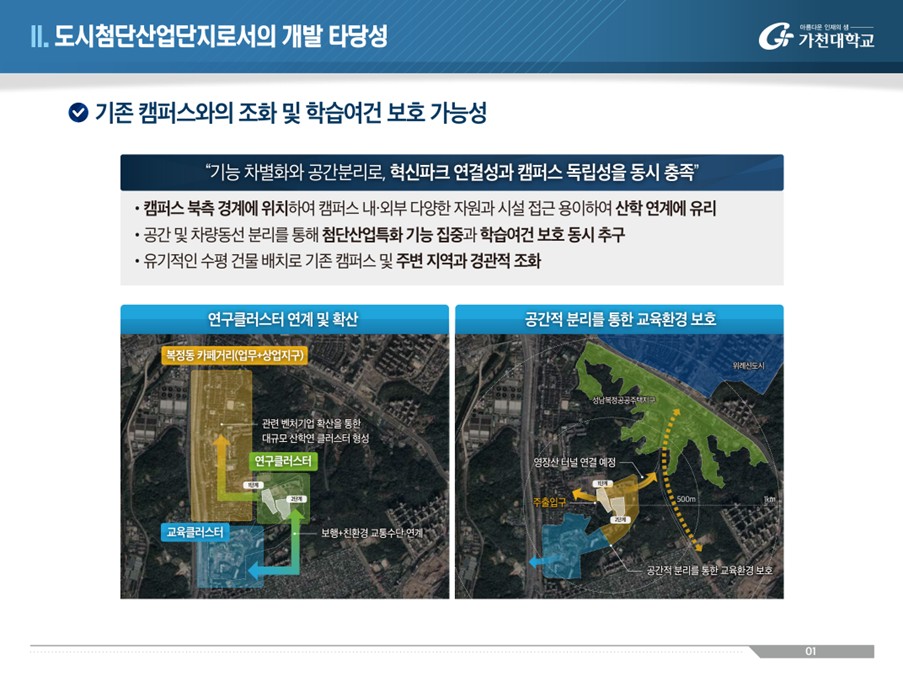 캠퍼스와의 조화 및 학습여건 보호 가능성